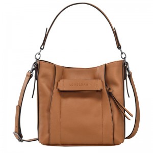 Beige Longchamp 3D S Women Crossbody Bag | US-703AFNDYX