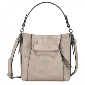 Beige Longchamp 3D S Women Crossbody Bag | US-579KXCWLO