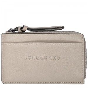 Beige Longchamp 3D Women Card Holder | US-572AWYICD