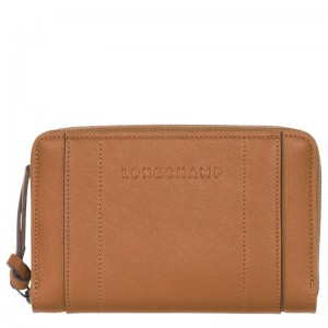 Beige Longchamp 3D Women Wallet | US-287RIPJSA