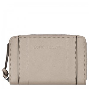 Beige Longchamp 3D Women Wallet | US-397EAGPHL