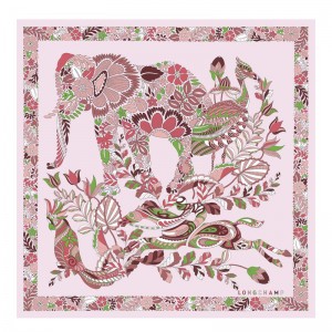Beige Longchamp Forêt 50 Women Scarf | US-856TSHLIJ