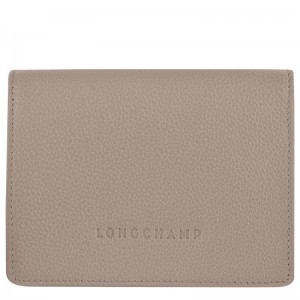 Beige Longchamp Le Foulonné Men Wallet | US-108VBCYJP