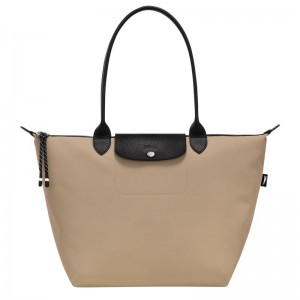 Beige Longchamp Le Pliage Energy L Women Tote Bag | US-253LGBUKA