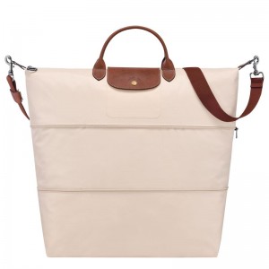 Beige Longchamp Le Pliage Original Expandable Men Travel Bag | US-597OLRHJW