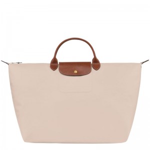 Beige Longchamp Le Pliage Original L Men Travel Bag | US-612WNFLOG