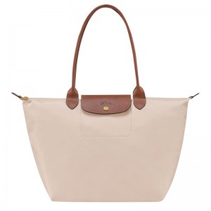 Beige Longchamp Le Pliage Original L Women Tote Bag | US-836CFDPEJ