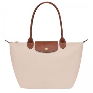 Beige Longchamp Le Pliage Original M Women Tote Bag | US-397GPOTUQ
