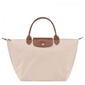 Beige Longchamp Le Pliage Original M Women Handbag | US-293KIYUHQ