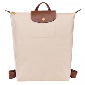 Beige Longchamp Le Pliage Original M Women Backpack | US-124YTNBQE