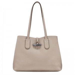 Beige Longchamp Le Roseau Essential M Women Tote Bag | US-319AENTDK
