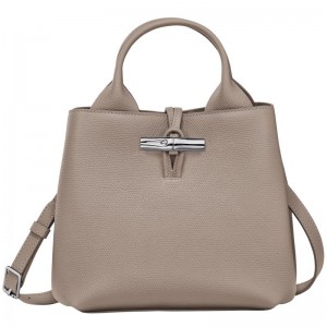Beige Longchamp Le Roseau S Women Handbag | US-592ZMATWI