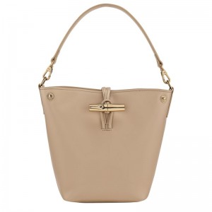 Beige Longchamp Le Roseau Xs Women Bucket Bag | US-561JVSXRP