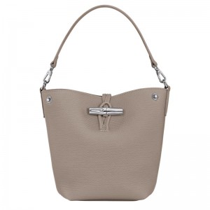 Beige Longchamp Le Roseau Xs Women Bucket Bag | US-281ZLIRDX