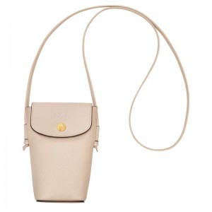 Beige Longchamp Épure With Leather Lace Women Phone Case | US-875BCKSJM