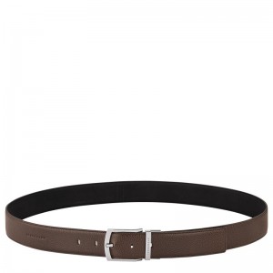 Beige / Black Longchamp Le Foulonné Men Belt | US-781YIDGHZ