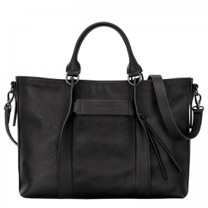 Black Longchamp 3D L Women Handbag | US-152NTHAFV