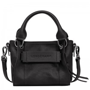 Black Longchamp 3D Xs Women Handbag | US-310BKMLFR
