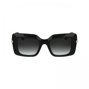 Black Longchamp Acetate Women Sunglasses | US-925DAZTHE