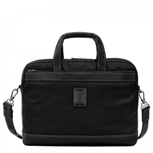 Black Longchamp Boxford L Men Briefcase | US-247IOMUVR