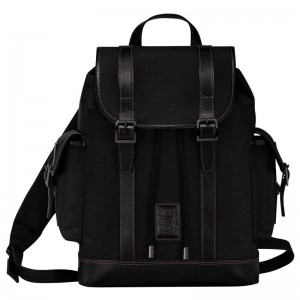 Black Longchamp Boxford Men Backpack | US-674ERZFDU