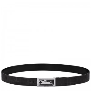 Black Longchamp Delta Box Men Belt | US-165GXBFCP