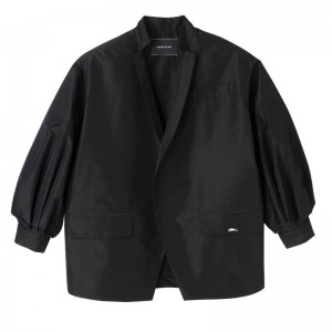 Black Longchamp Kimono Women Jacket | US-943OLCNQI