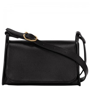 Black Longchamp Le Foulonné M Women Crossbody Bag | US-129VNZJLO
