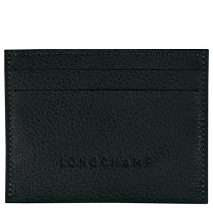 Black Longchamp Le Foulonné Men Card Holder | US-092UMLQAH