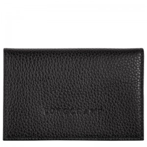 Black Longchamp Le Foulonné Men Card Holder | US-389BLOTDV