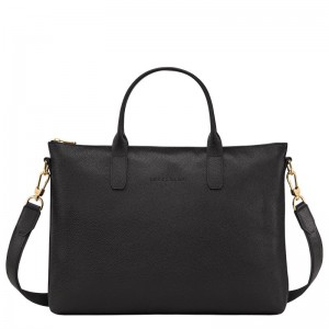 Black Longchamp Le Foulonné S Women Briefcase | US-749RBXSUM
