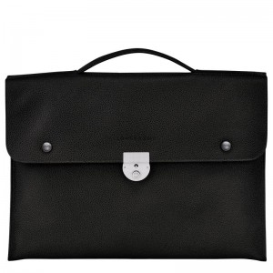 Black Longchamp Le Foulonné S Women Briefcase | US-326AXDGMK