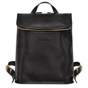 Black Longchamp Le Foulonné Women Backpack | US-598PRWLFQ