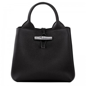 Black Longchamp Le Roseau S Women Handbag | US-756SDUXEN
