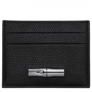 Black Longchamp Le Roseau Women Card Holder | US-415VEWAKH