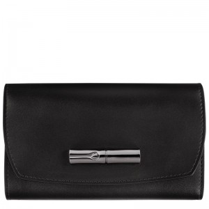 Black Longchamp Le Roseau Women Wallet | US-294IWAYDV