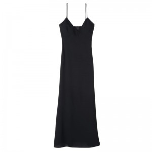 Black Longchamp Long Women Dress | US-526OLZAUH