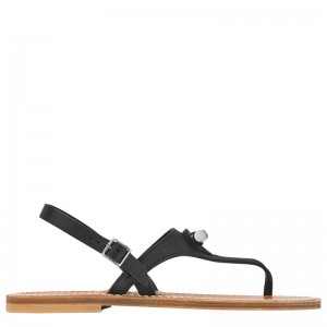 Black Longchamp X K.Jacques Women Sandals | US-401CPWKFR