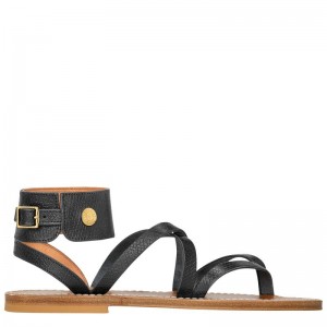 Black Longchamp X K.Jacques Women Sandals | US-964HGDOWC