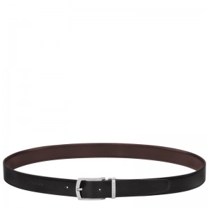 Black / Beige Longchamp Delta Box Men Belt | US-942MGPLZH