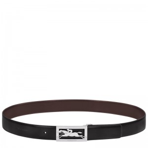 Black / Beige Longchamp Delta Box Men Belt | US-235ZSYQNC