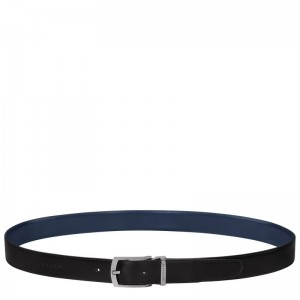 Black / Navy Longchamp Delta Box Men Belt | US-907GBNOZT