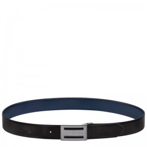 Black / Navy Longchamp Delta Box Men Belt | US-759JWTGLR