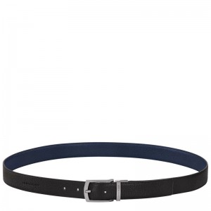 Black / Navy Longchamp Le Foulonné Men Belt | US-243YRFBCN