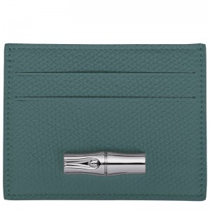 Blue Green Longchamp Le Roseau Women Card Holder | US-906USONBF