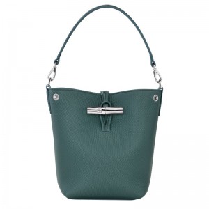 Blue Green Longchamp Le Roseau Xs Women Bucket Bag | US-654UTXEFK