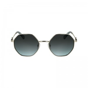 Blue Grey Longchamp Metal Women Sunglasses | US-359IQXLZS