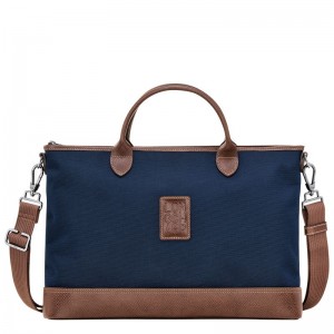 Blue Longchamp Boxford S Men Briefcase | US-847KCYLRE