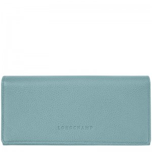Blue Longchamp Le Foulonné Continental Women Wallet | US-973RTUYAM