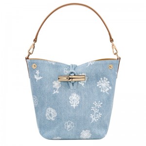 Blue Longchamp Le Roseau Xs Women Bucket Bag | US-612CSHEFO